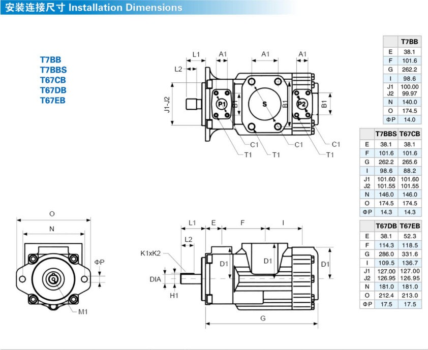 T6DC T6cc Denison Vane Pump , High Pressure Hydraulic Pump For Engineering Machinery