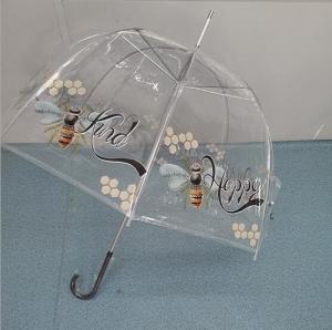 China TUV Automatic Open Clear POE Kids Compact Umbrella 100cm wholesale