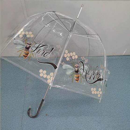 TUV Automatic Open Clear POE Kids Compact Umbrella 100cm