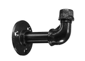 China Office Industrial Pipe Clothing Rack / Wall Mounted Malleable Iron Fittings wholesale