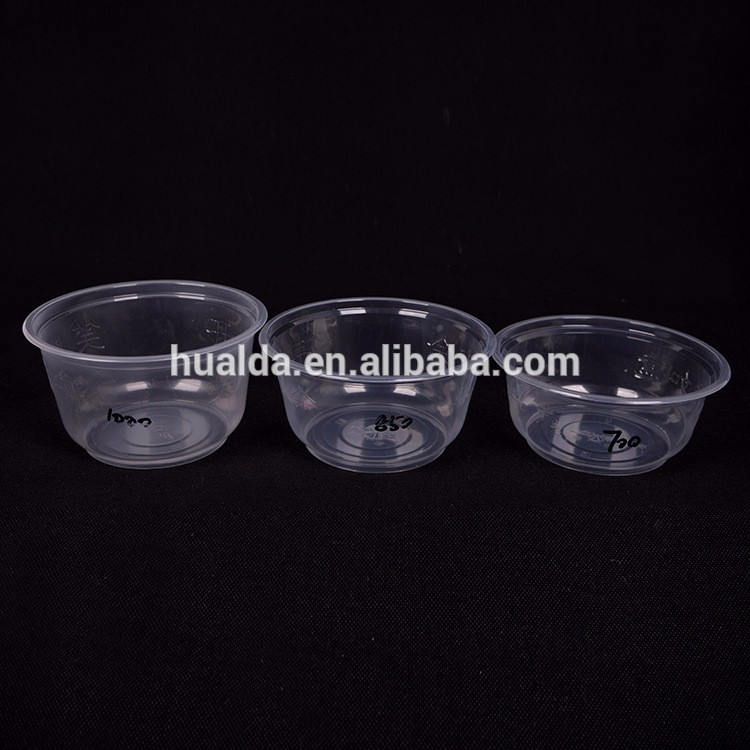 Cheap eco-friendly 10oz clear PET plastic cup for ice cream with lid