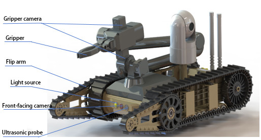 High Tech Tactical Bomb Disposal EOD Robot rechargeable lithium battery