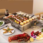 Folding Outdoor BBQ Equipment No Coated Stainless Steel Charcoal Grills