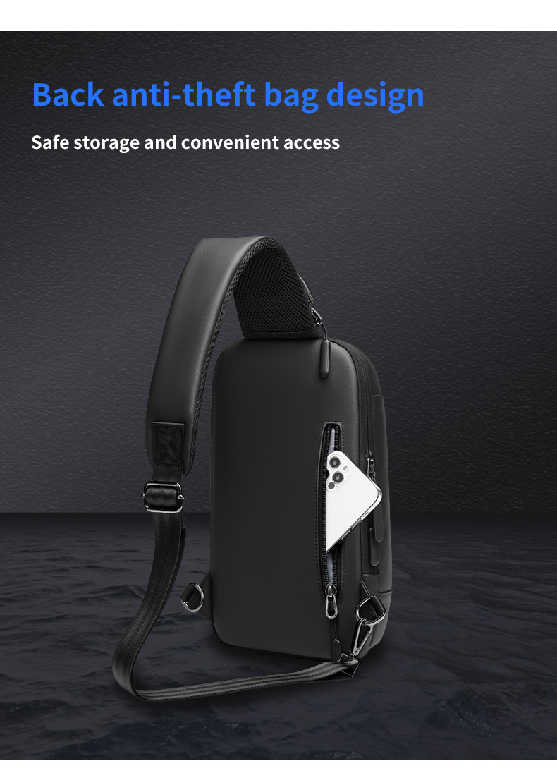 Factory Wholesale new design travel shoulder bag korean crossbody custom chest men sling bag