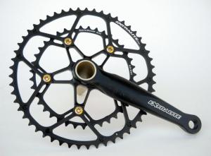 China 7075 Aluminum Alloy Profile Highway Compression Crankset / Platter 53/39T Bike Gear wholesale