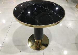 China 74cm Stainless Steel Coffee Table With Glass Top wholesale