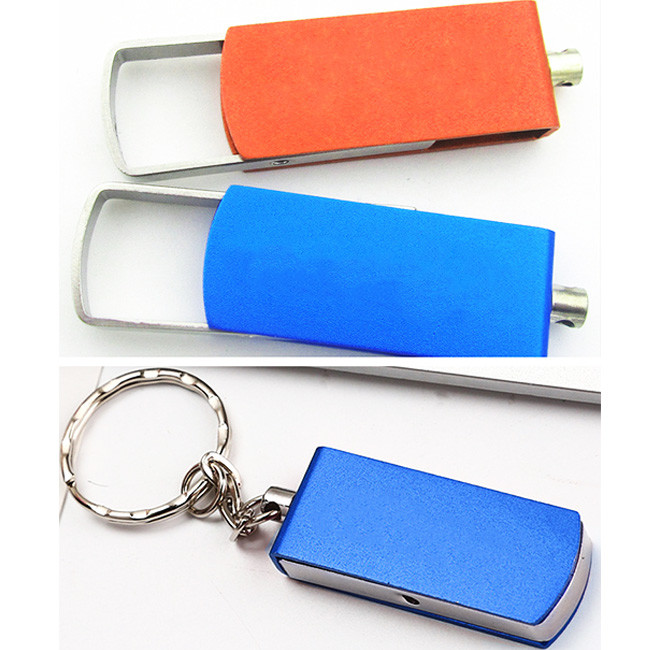 360 Degrees Twist USB Drive Laser Logo Metal Fast Speed USB Flash Drive