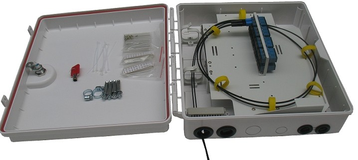 Drawer Type Fiber Optic Distribution Box 350 X 340 X 120 Mm 24 Or 48 Fibers