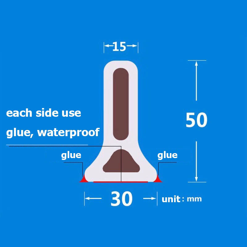 Water Stopper Silicone Seal Strip Foldable Shower Threshold Dam for Kitchen and Bathroom Barrier