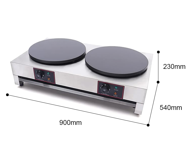 900*540*230mm Professional Stainless Steel Commercial Non-stick Electric Double Single Crepe Maker