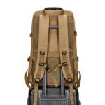 56-77Litre Vintage Canvas Laptop Backpack Khaki Color Waterproofing