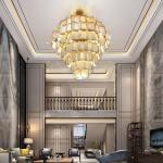 Modern Villa Living Room Staircase Large Chandelier Hotel Lobby Luxury Pendant