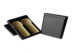 China Custom Watch Packing Box / Travel PU Leather Watch Strap Box With 2 Slots Storage wholesale