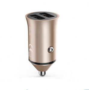 China Aluminium Alloy Twin Port 5V2.4A 21mm Cell Phone Car Charger wholesale
