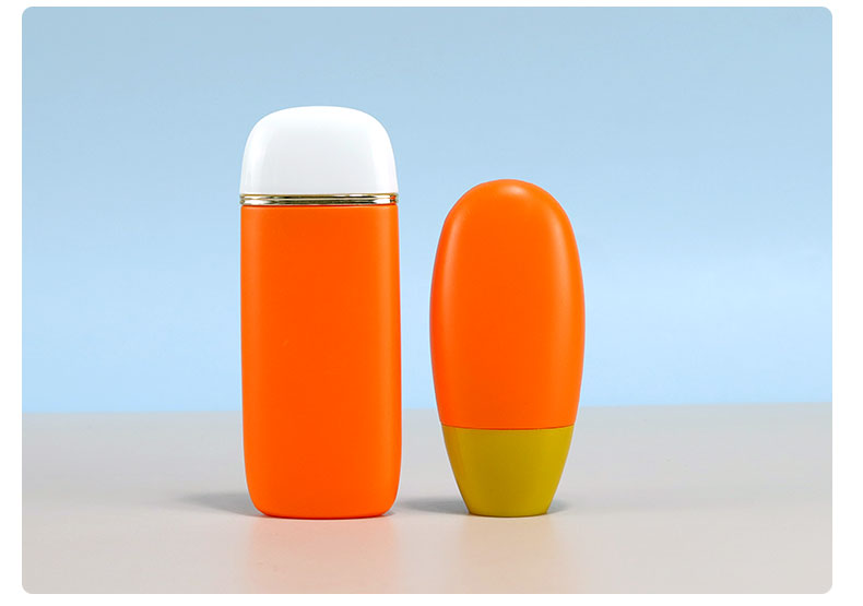 Matte Sunscreen Orange Tube 60ml 70ml Sun Cream Tube Custom For SPF50 Sunscreen Lotion