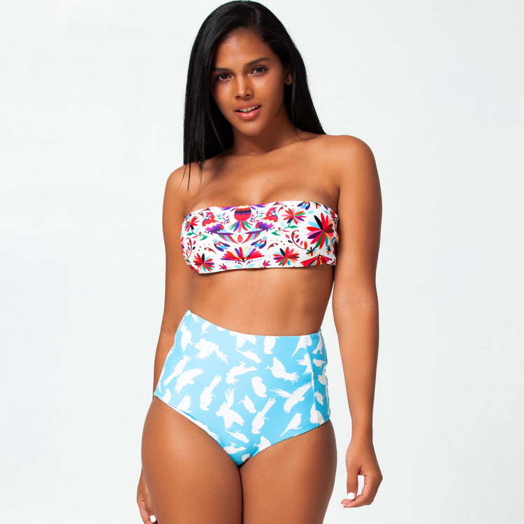 Tiered Layer Tie a Knot Front Top With Low waist Bikini swimsuit high cut