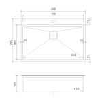 33' Topmount Stainless Steel Sink