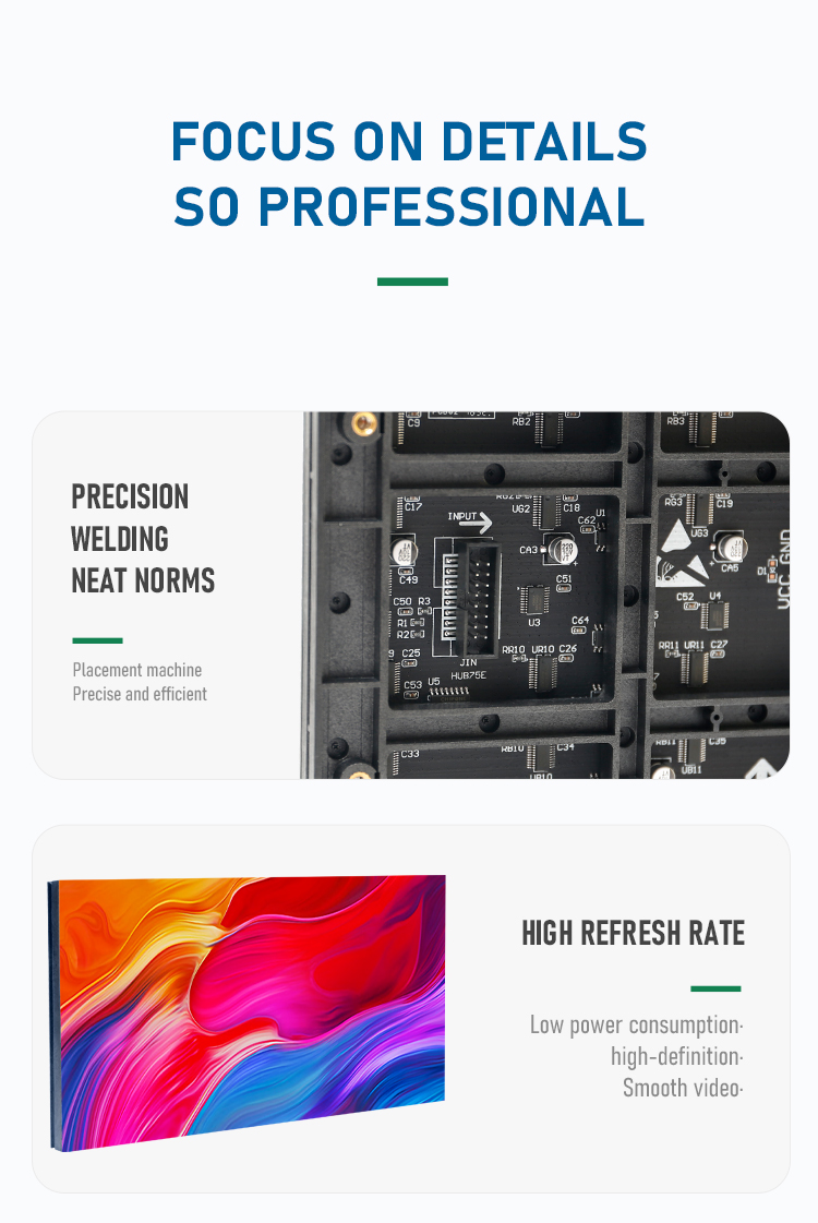 P2.5 RGB HD Indoor LED Display Modules High Refresh High Contrast CE BIS
