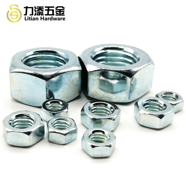 M6 M8 M10 Carbon Steel Hex Nut Black Oxide Galvanized Din 934