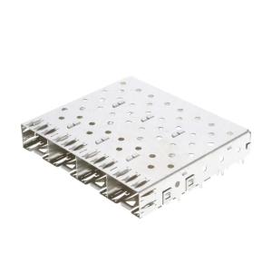 China 1658744-3 SFP 1X4 CAGE Assembly 4 Gb/s EMI Springs Through Hole Press-Fit Mount wholesale