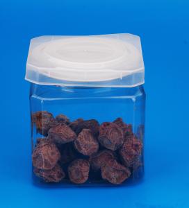 China Reusable Clear Plastic Jars Cylindrical Shape 83 . 3MM Caliber 600Ml wholesale