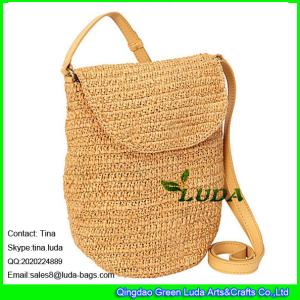 China LUDA wholesale raffia shoulder tote bag fashion sling straw raffia handbags wholesale