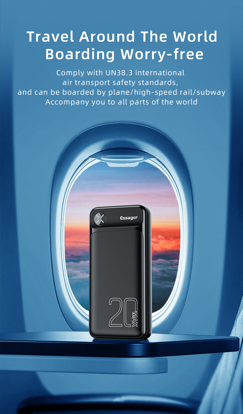 Quick Charge Mobile Power Bank Waterproof 20000mAh CE RoHS Certified