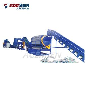 China PP PET Bottle Plastic Recycling Washing Line Delabelling Crushing Drying wholesale
