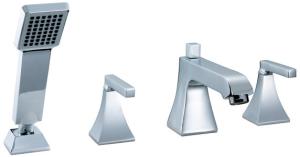 China Two Handle Brass Bathroom Sink Faucets wholesale