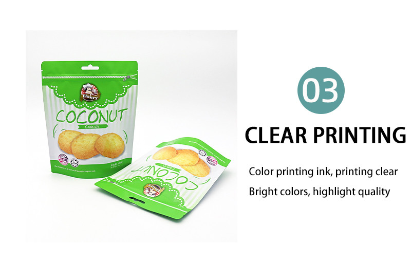 Personalized Biscuit Packaging Custom Ziplock Bags With Airtight Seal