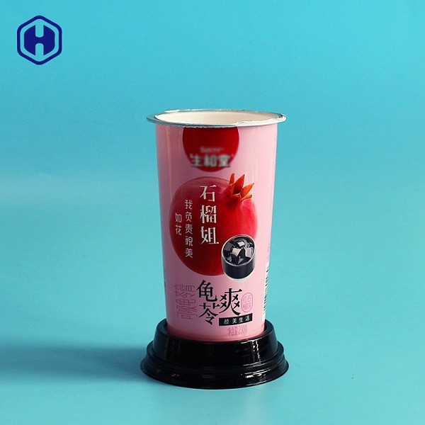 Customized Logo Plastic Yogurt Parfait Cups Non Spill Small Round Plastic Containers
