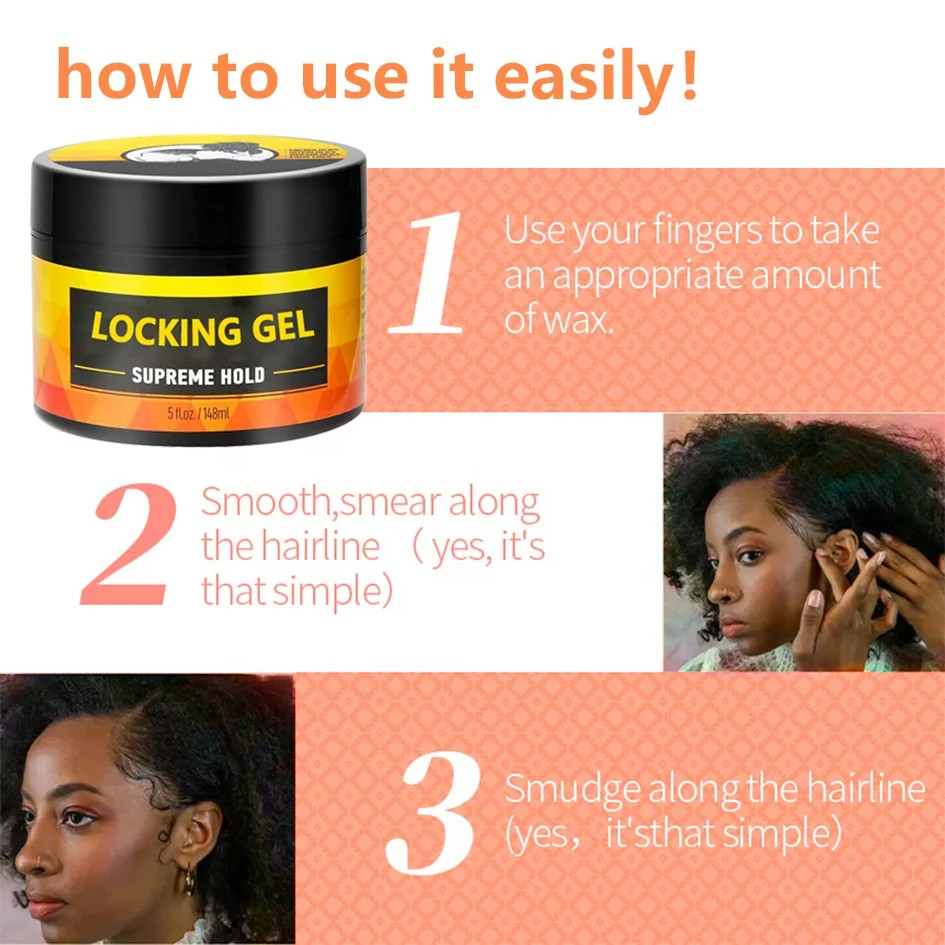 5oz Private Label Loc Twist N Control Edge Braiding Gel Super Strong Hold Twist Gel Edge Control