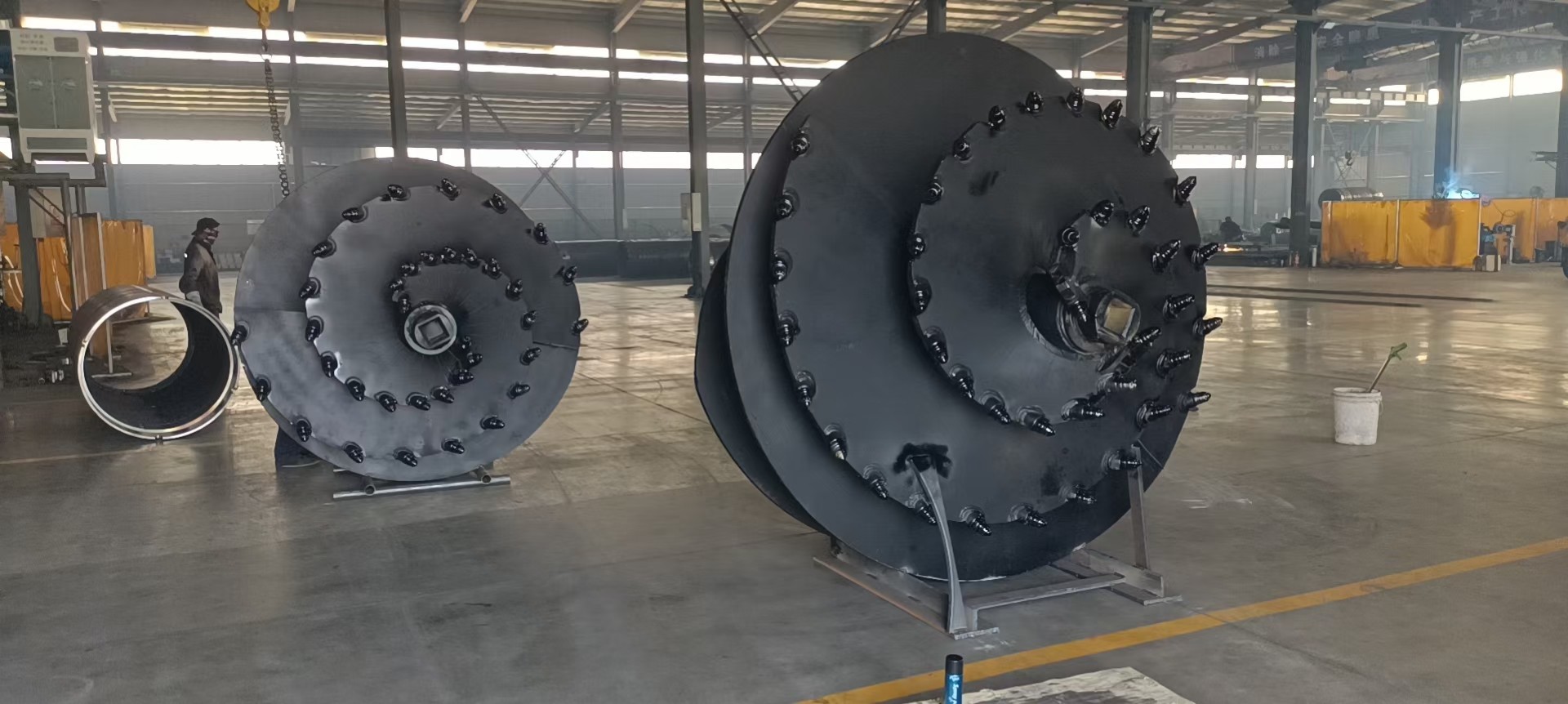 Slag Rock Drilling Conical Auger Bucket With Flat Teeth For Gravel Layer