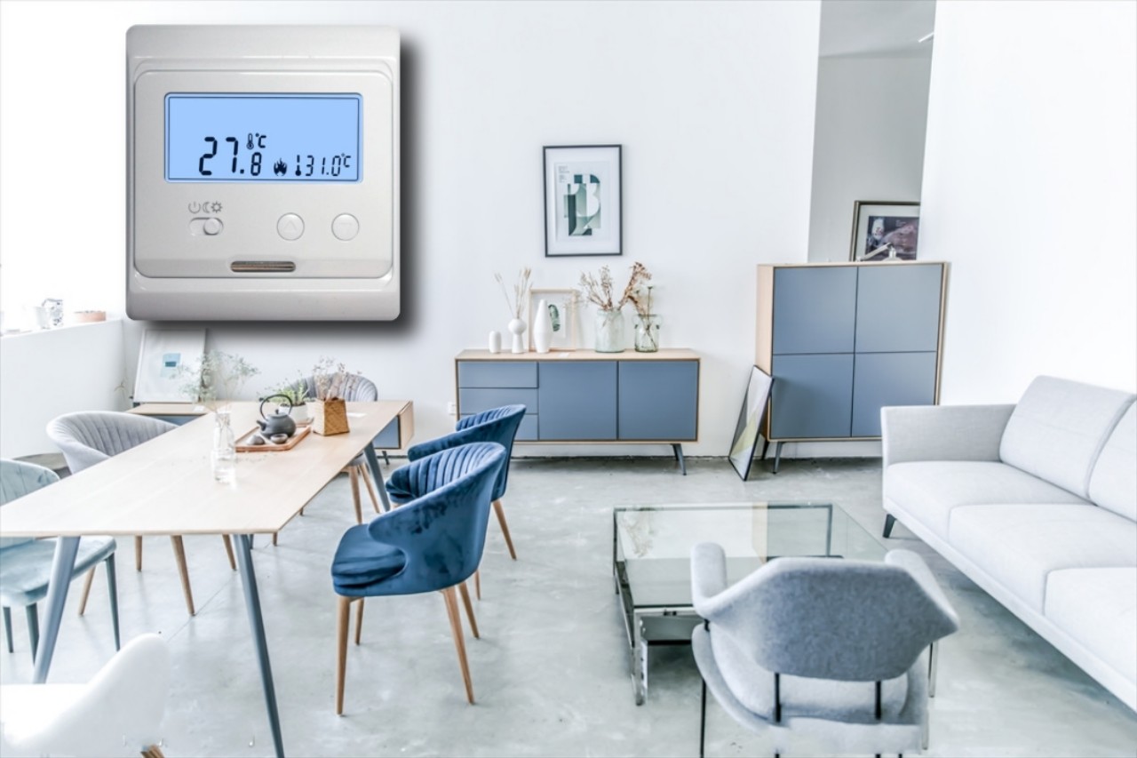 Fireproof ABS Electronic Room Thermostat 230VAC Omron Relay Eco - Friendly
