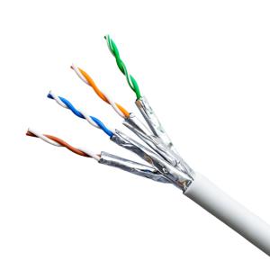 China CAT6A SFTP 23AWG 10Gbps LSZH White Jacket Industrial-Grade Shielded Network Cable wholesale