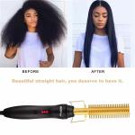 Household Hot Hair Straightener Ceramic Electric Hair Straightening Comb Curling