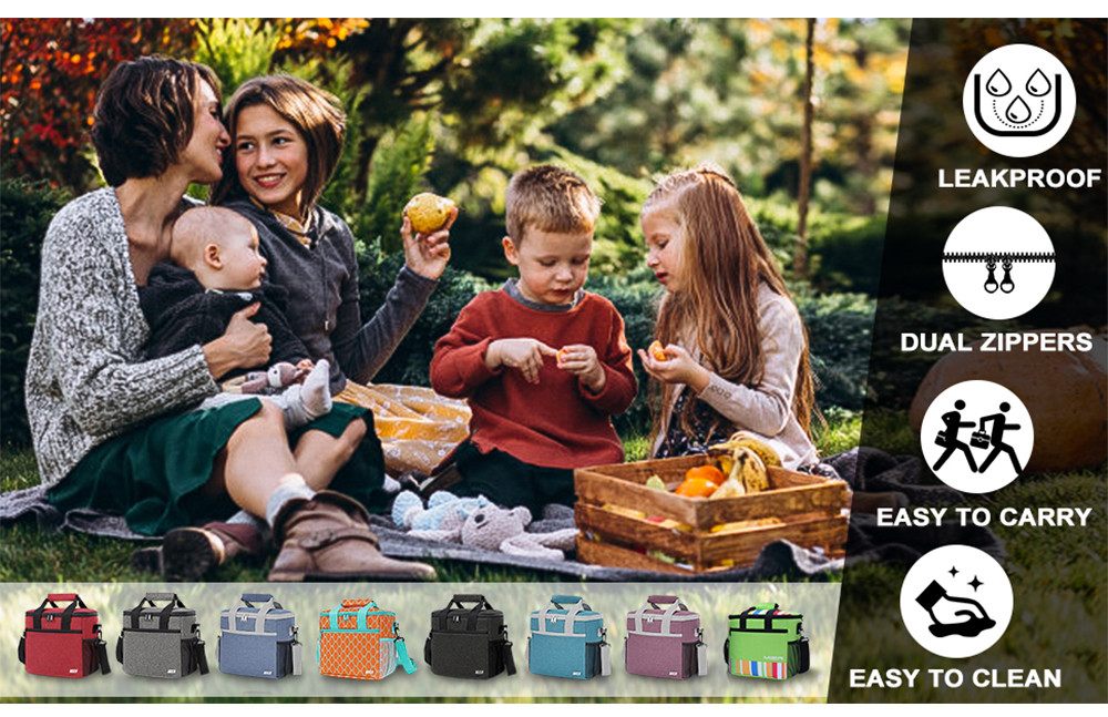 Adult Polyester Insulated Lunch Tote With Aluminum Foil Lining