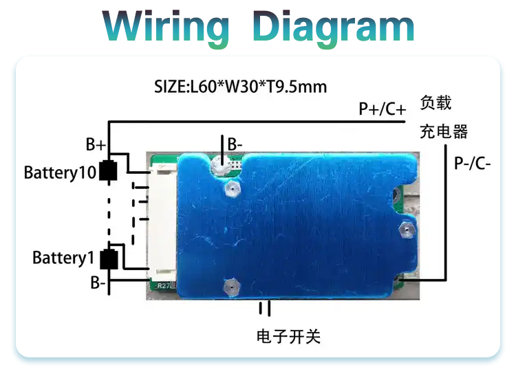 PCM Li-Ion / LiFePO4 Battery BMS 10S 36V 15A With Electronic Switch And Balancer
