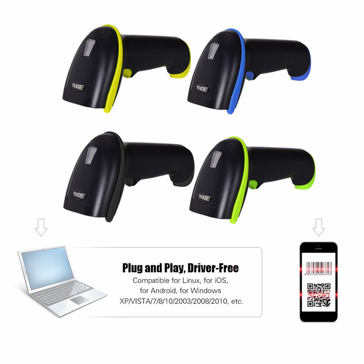 Long Distance Wireless 2d Barcode Scanner Handheld Qr Code Reader For Inventory
