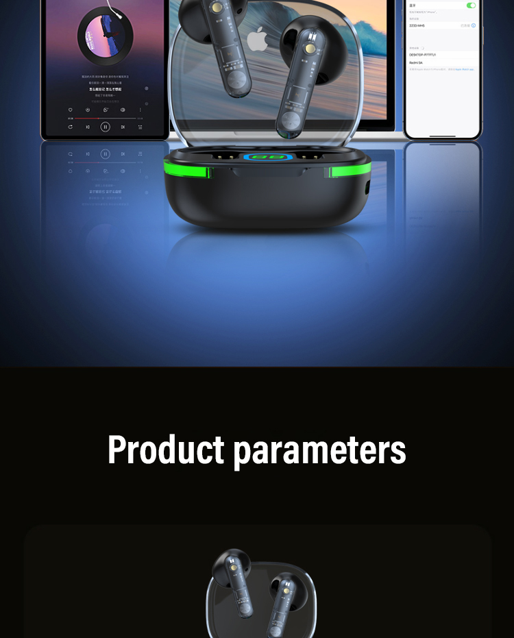 In-Ear ENC True Wireless Earphones with 180mAh Battery Capacity and WiFi Connectivity