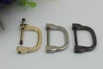 Factory Supply 31mm Zinc Alloy D Ring&Light Gold D Shape Buckles for Handbag