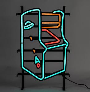 China 45cm Neon Sign Metal Frame 240VAC Blue Gaming Neon Light wholesale