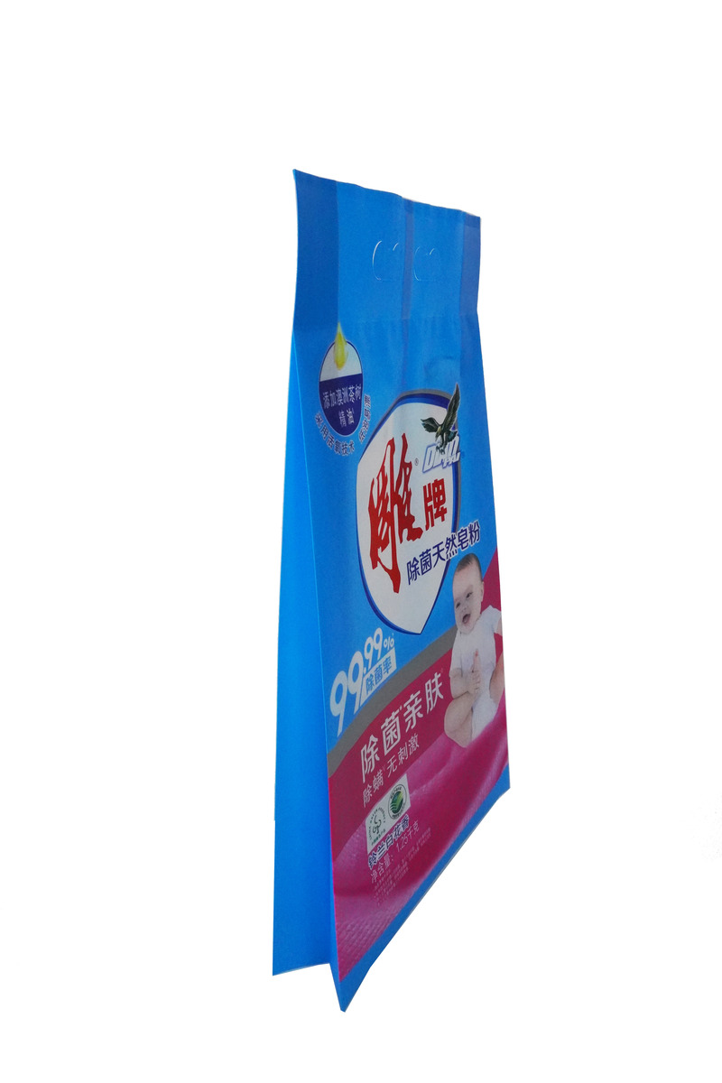 Safety Detergent Washing Powder Plastic Packaging Bag With Hand Size Handle Top