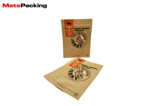 China Window Stand Up NaturalKraft Paper Food Bags Gravure Mold Printing For Nuts wholesale