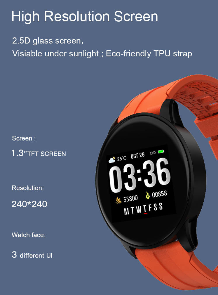 IP67 Bluetooth IOT Devices Screen Touch Smartwatch PPG Music Control For Women