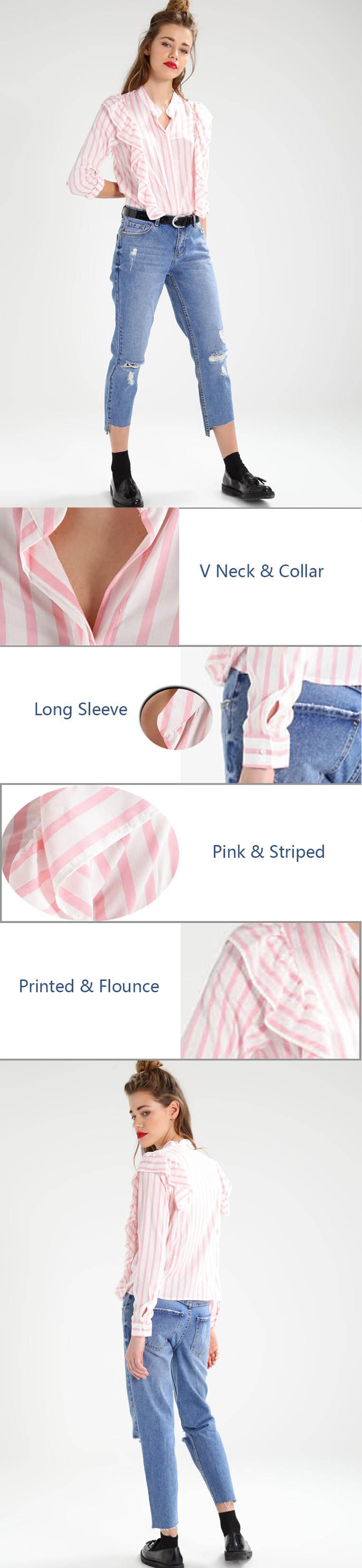 Fashion Stripe Blouses For Ladies