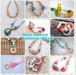 baby name pacifier holder, wood bead pacifier clip , baby shower gift, dummy