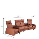 BN Italian Minimalist Streles Smart Cinema Sofa Home Studio Leather Sofa