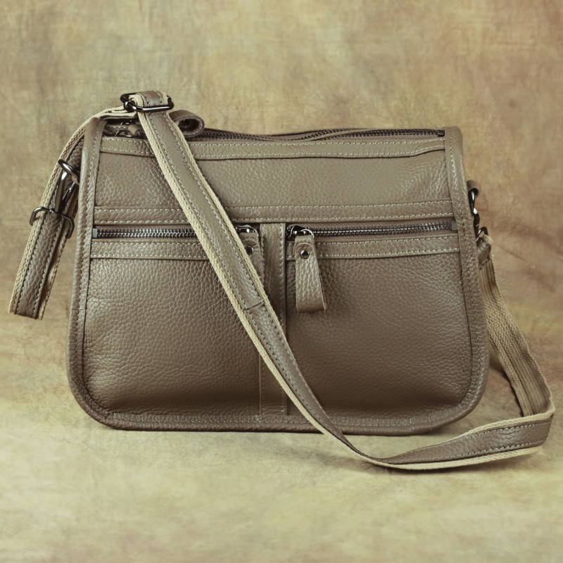 Khaki Sling Dumpling Slouchy Soft Leather Hobo Handbags Purse