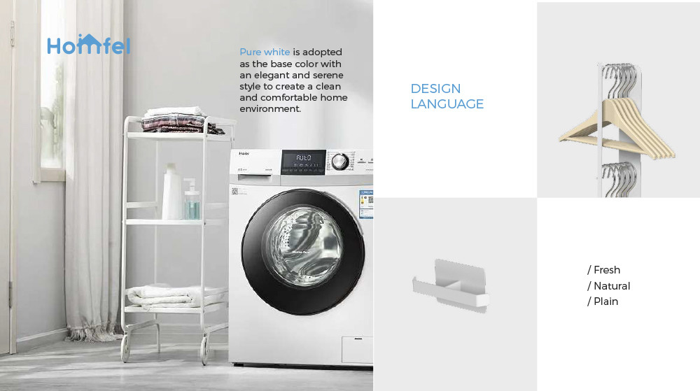 Metal Japanese Bathroom Organizer Magnetic Washing Machine Organizing Rack